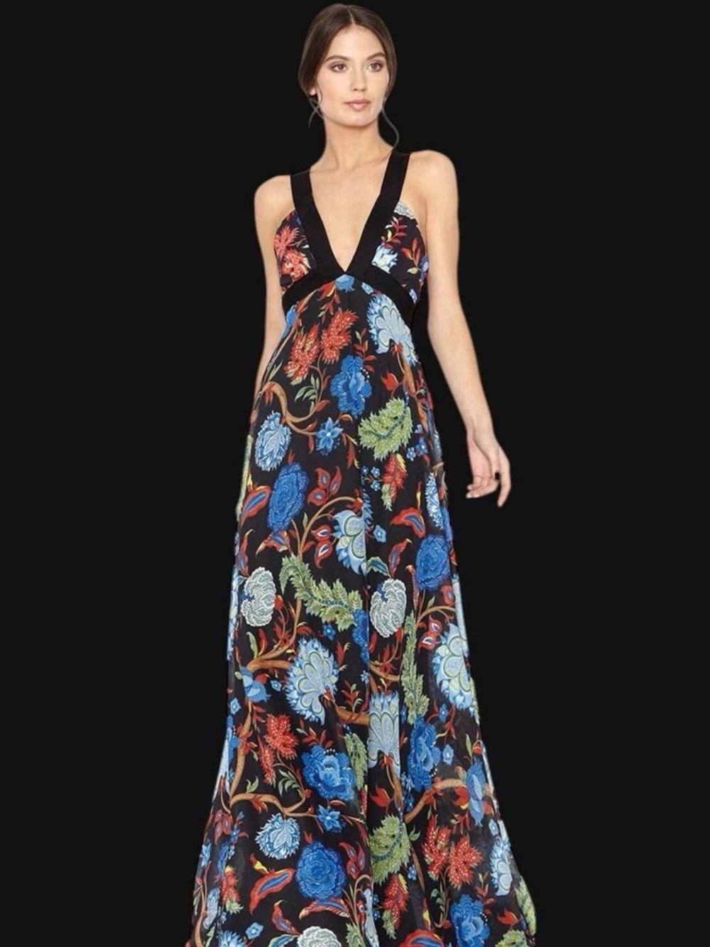 Like New | Alice + Olivia Celina Chiffon Maxi Dress Size 2